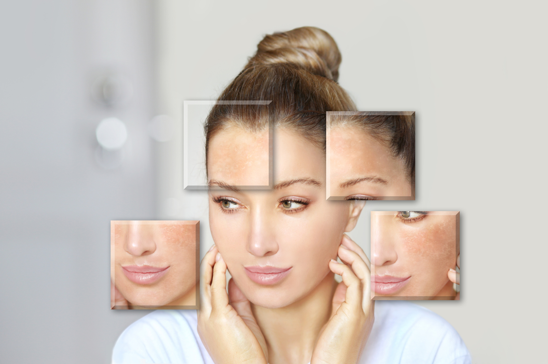Dark spots, freckles,hyperpigmentation(melasma or chloasma),concept- skin lightening, skin whitening, Skin Brightening